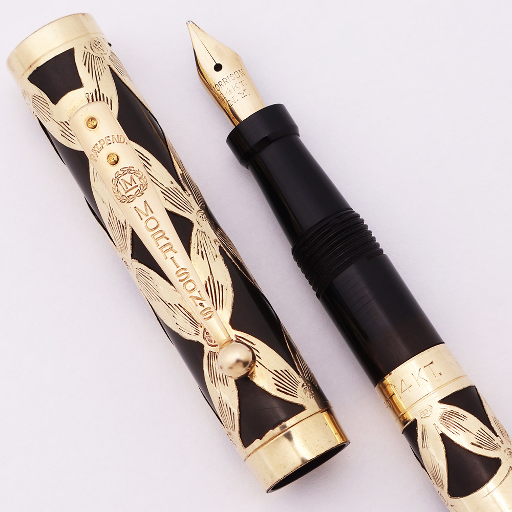 Morrison Fountain Pen Set - Full Size, Gold Filled Filigree